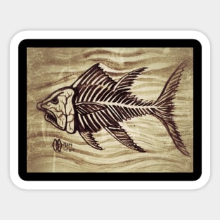 Fish Skeleton Sticker